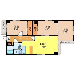 長崎駅前東口 徒歩3分 4階の物件間取画像